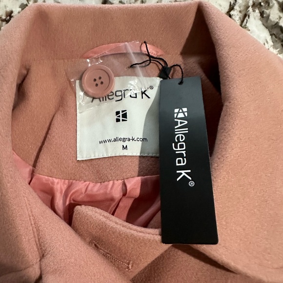 Allegra K Women's Peter Pan Collar Double Breasted  Pea Coat, Medium - Picture 4 of 4